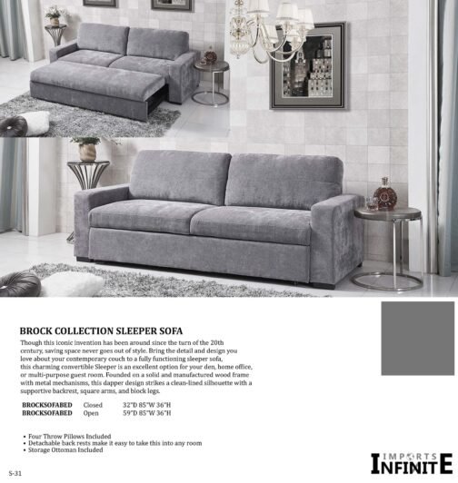 Brock Collection Sleeper Sofa Made In Canada - Image 2