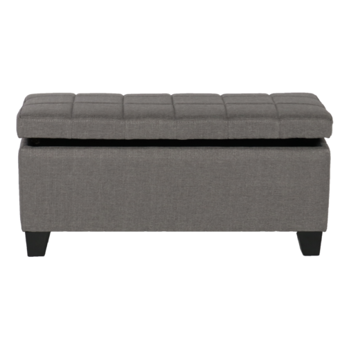 Olivia Grey Storage Ottoman - Image 4