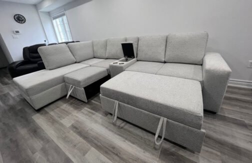 HOME THEATER CUSTOM SECTIONAL WITH 2 BEDS AND CONSOLE - Image 2