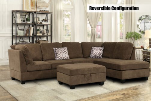 Julia Brown Reversible Sectional