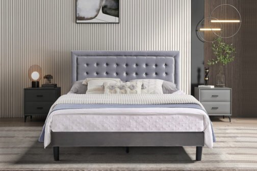 Megan Platform Bed Available In 2 Colours & Multiple Sizes - Image 4