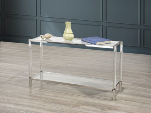 Console Table With Acrylic Legs (Silver) - Image 2