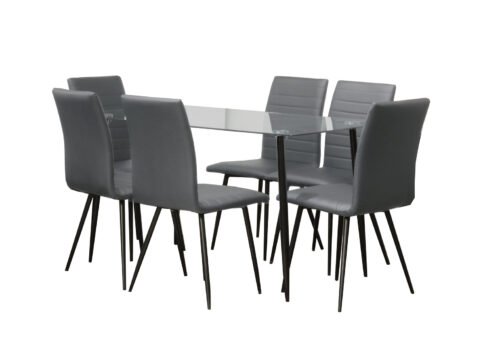 Abbot Dining Set 7 Pcs (available Black & Grey) - Image 3