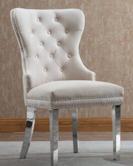 Lionhead Knocker Chair Velvet Beige