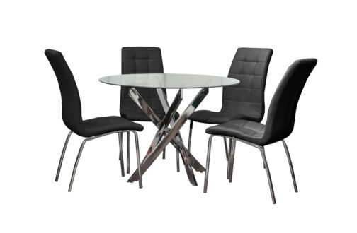 Genesis Round Dinette Set 5 Pcs (available Black & White) - Image 3