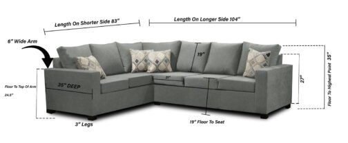 Nadia Sectional Made In Canada 3x2 - Image 6