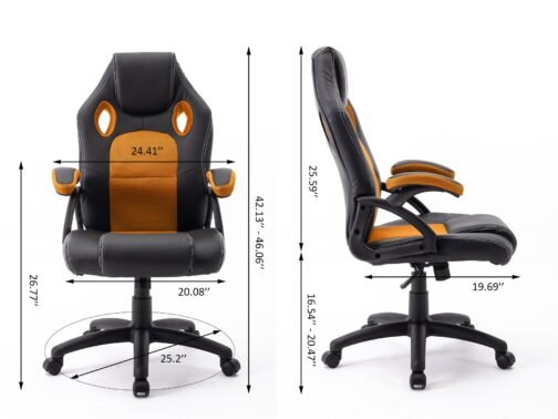 Neo Orange & Black PC Office Chair - Image 7