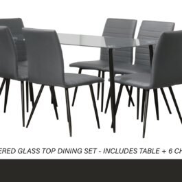 Abbot Dining Set 7 Pcs (available Black & Grey)