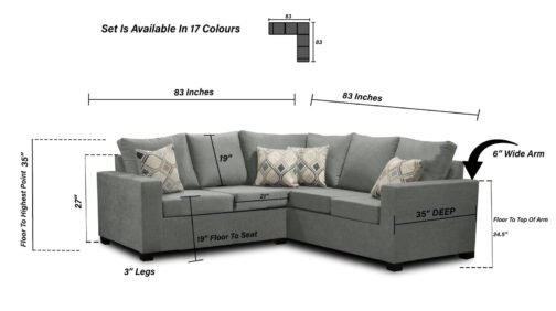 Nadia Sectional Made In Canada 2x2 - Image 33