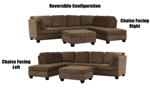 Julia Brown Reversible Sectional - Image 2