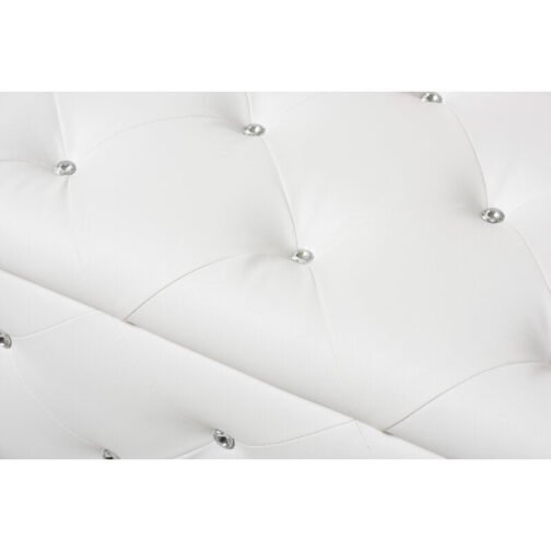 Fiona White Tufted Storage Ottoman - Image 2
