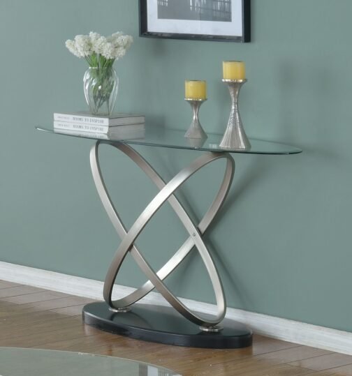 Chantal Sofa Table (Silver & Black) - Image 2