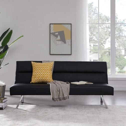 Zoe Click Clack Sofa Bed Black - Image 2