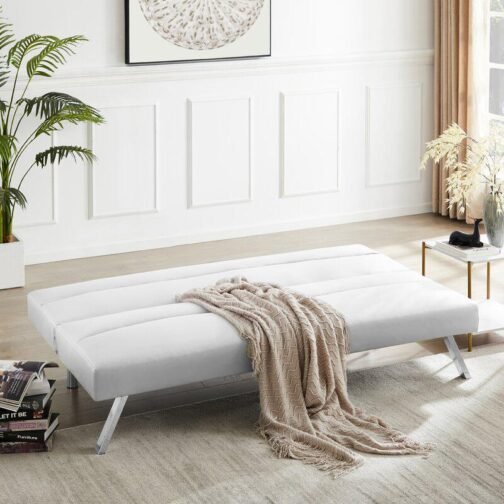 Zoe Click Clack Sofa Bed White - Image 2