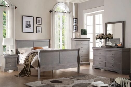 Louis Phillipe Bedroom Set (Grey)