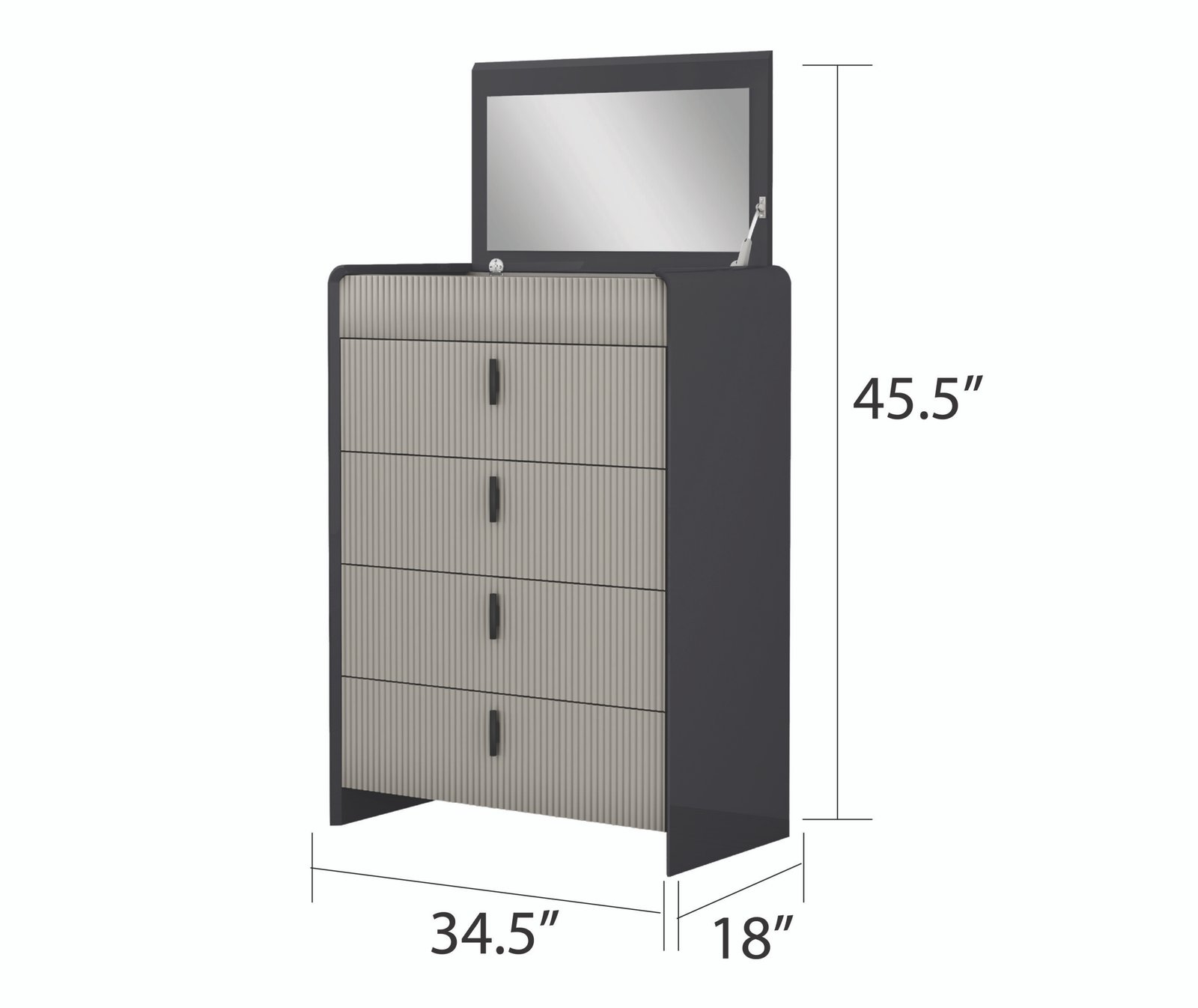 B1471-EMBER-BEDROOM SET-GRAPHITE - Image 4