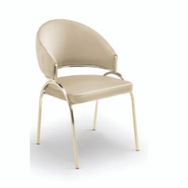CH54-RUBY-CHAIR W/GOLD LEGS-BEIGE-GOLD