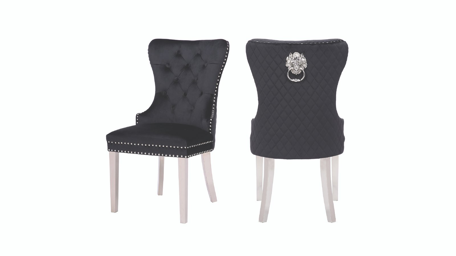 CH64-SIMBA-CHAIR W/SS LEGS-BLACK-SS