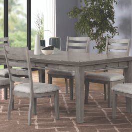 D1555-LILLY-TABLE W/6 DRAWER-GREY