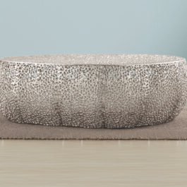 T3601-50-COFFEE TABLE OVAL-SILVER