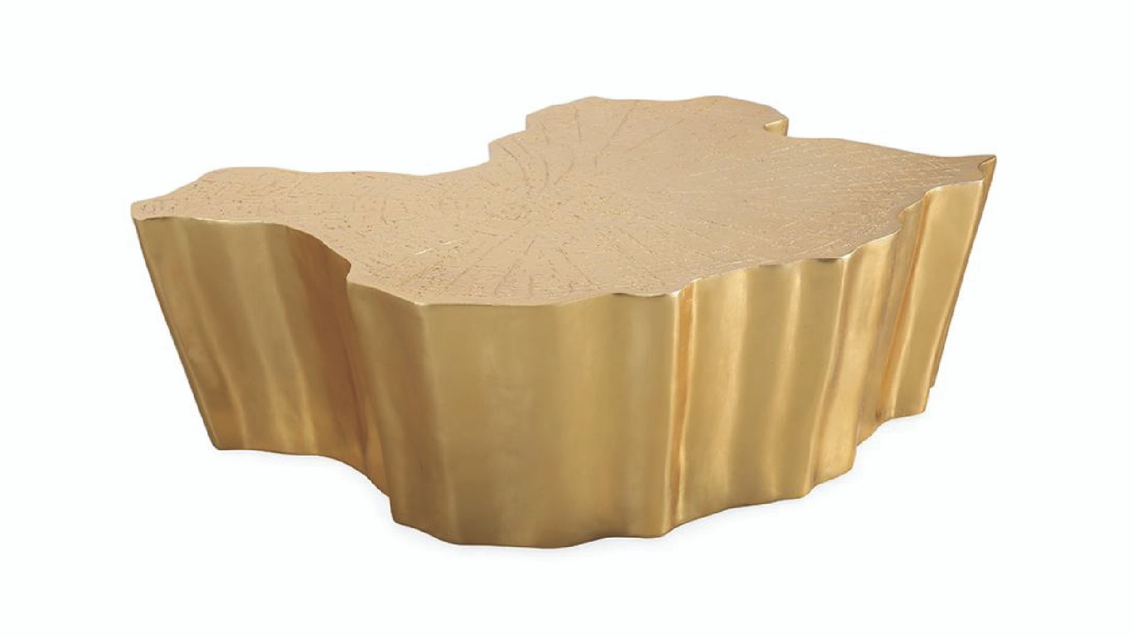 7125-GOLD TRUNK COFFEE TABLE-GOLD