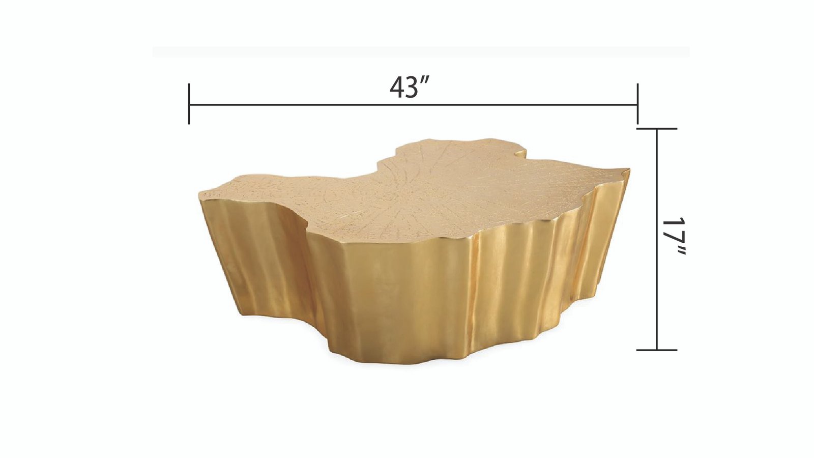 7125-GOLD TRUNK COFFEE TABLE-GOLD - Image 2