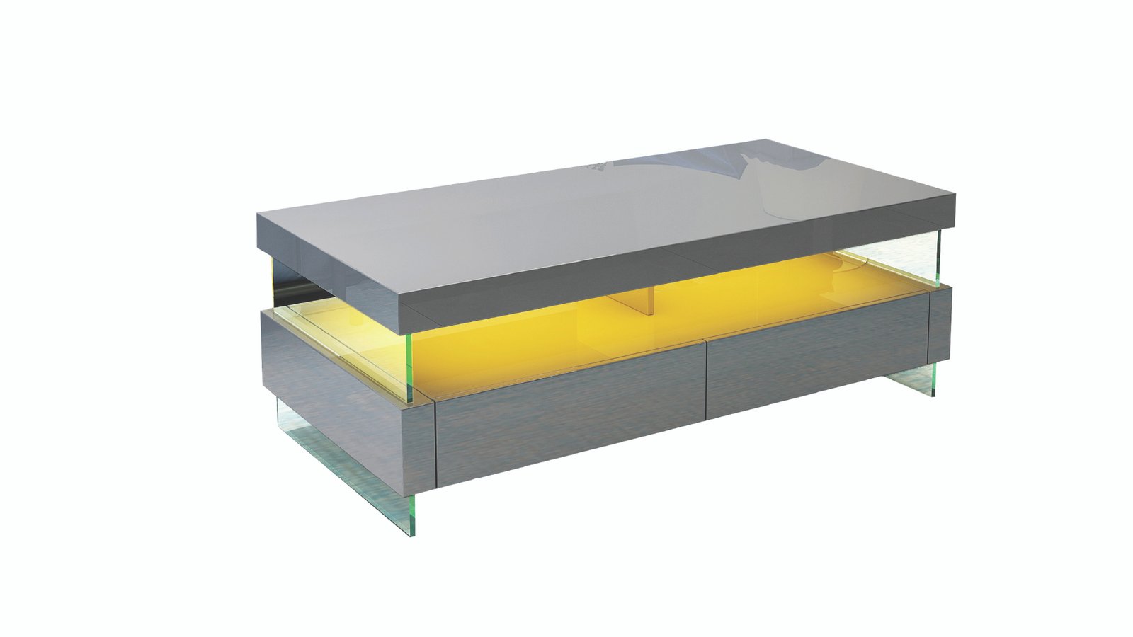 599-RIA-COFFEE TABLE WITH LED LIGHT-LIGHT GREY