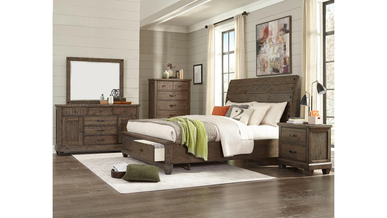B1061-RYLEE-BEDROOM SET-GREY