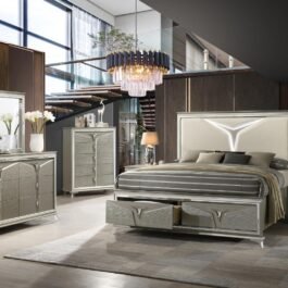 B1591-SAMANTHA-BEDROOM SET-OLIVE SILVER