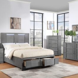 B1541-KYLIE-BEDROOM SET-GREY