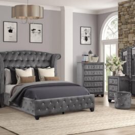 B1181-SOPHIA-BEDROOM SET-GREY