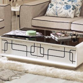 709-LAUREL-COFFEE TABLE-GLASS-WHITE