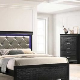 JEWEL – BLACK – 8PCS BEDROOM SET