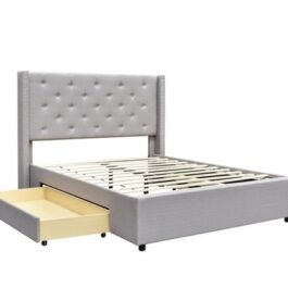 SOPHIA – GREY FABRIC WITH DRAWERS