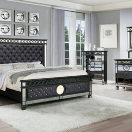 INFINITY – BLACK – 8PCS BEDROOM SET