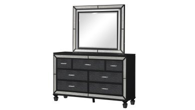 B1391-CRYSTAL-BEDROOM SET-BLACK - Image 4