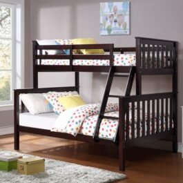 B-102 SINGLE/DOUBLE-BUNK-BED-BUNKBED-ESPRESSO