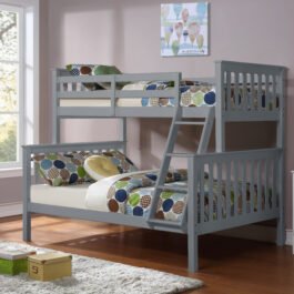 B-102 SINGLE/DOUBLE-BUNK-BED-BUNKBED-GREY