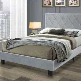 2667 GREY VELVET – BEDFRAME