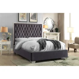 VIOLET TUFTED BED – GREY