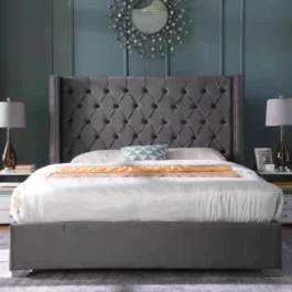 CLARA TUFTED GREY – BEDFRAME