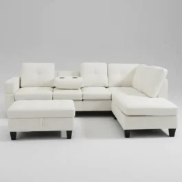DF 2406 – SECTIONAL SOFA- WHITE PU