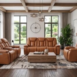 L4165-HENESSEY-SOFA SET-BROWN