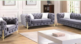 DF 2011 – SOFA SET- GREY VELVET
