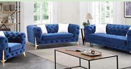 DF 2011 – SOFA SET- BLUE VELVET