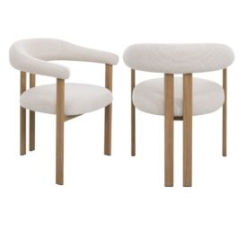 BR – CHAIR – SET OF 2 – OAK/BEIGE