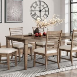 BR – 7-PIECE DINING SET – WALNUT