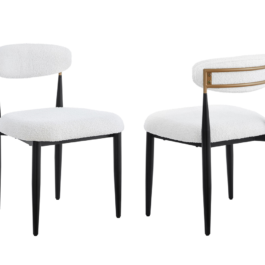 BR – CHAIR SET OF 2 – WHITE/BLACK