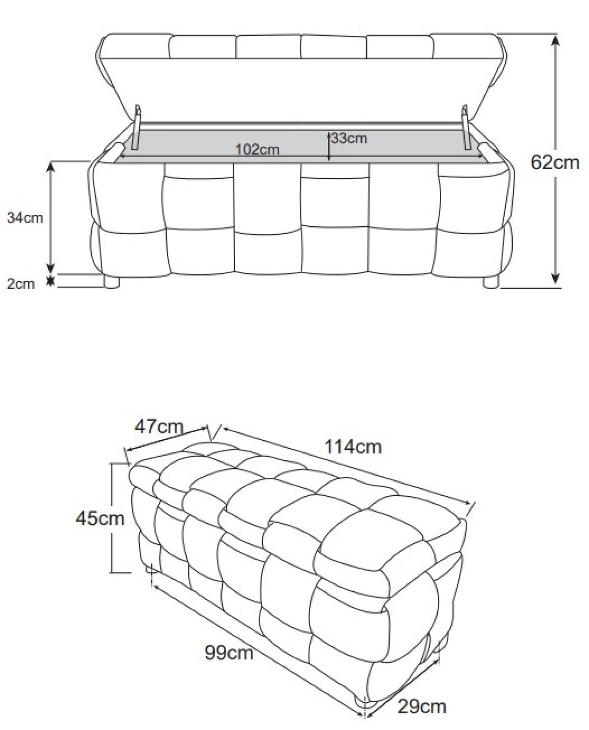 BR - STORAGE OTTOMAN - BLACK - Image 6