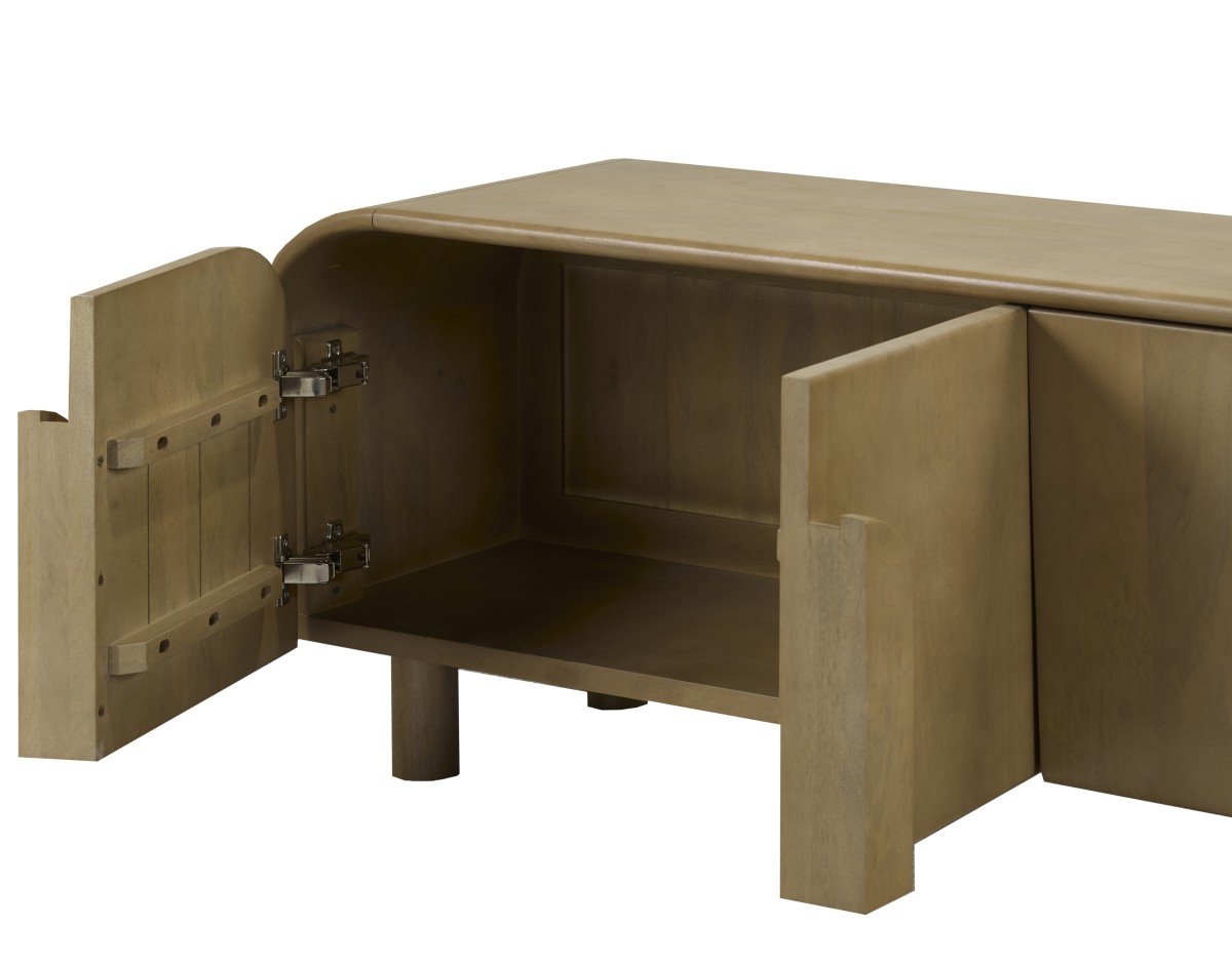 BR - 63'' TV STAND - NATURAL OAK - Image 2
